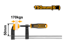 F clamp with plastic handle مشبك على شكل حرف F بمقبض بلاستيكي INGCO