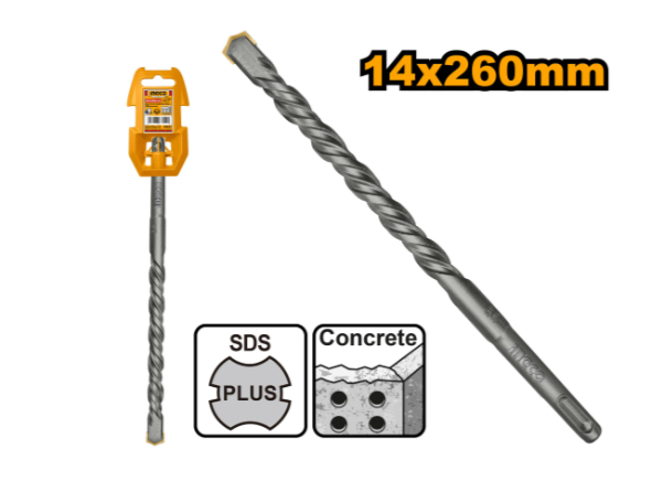 SDS Plus Hammer Drill 14x260mm ريشة دريل INGCO