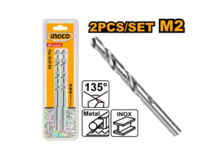 Drill Bit HSS 2.0 mm 130° 2pcs/set طقم ريشة دريل حديد INGCO