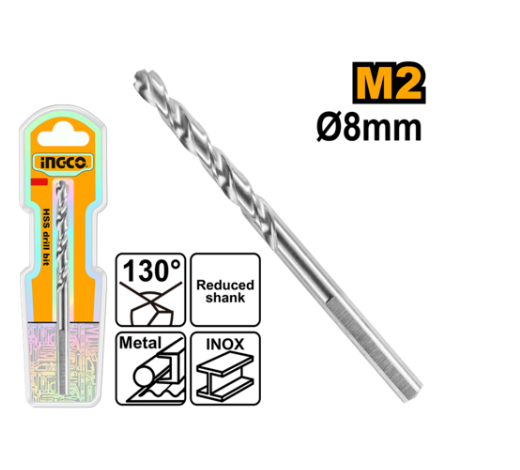 Drill Bit HSS 8 mm 130° ريشة دريل حديد INGCO