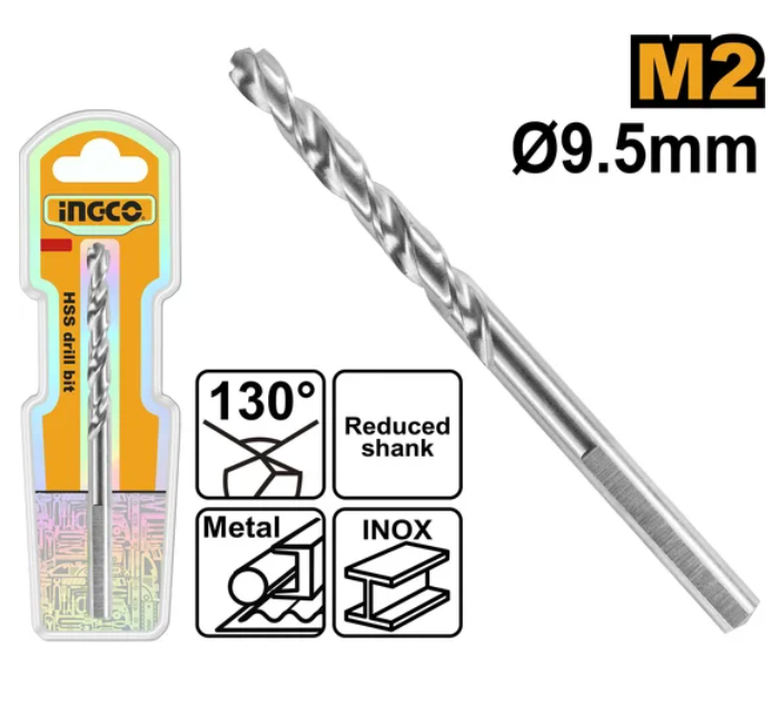 Drill Bit HSS 9.5 mm 130° ريشة دريل حديد INGCO