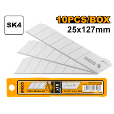 [IN-HKNSB2501] 10 Pcs Blades Set 25×127MM SK4 | طقم ريش مشرط كبير (10 قطع 25×127مم) – INGCO