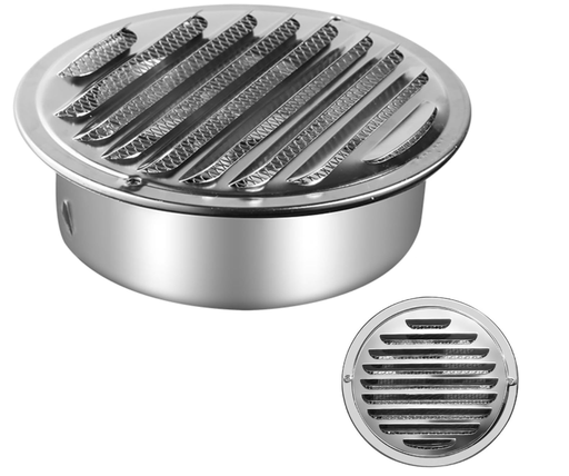 [FV150-AFT] 6" Stainless Steel Flat Vent, Wisely غطاء هواية دائري (نسخة)