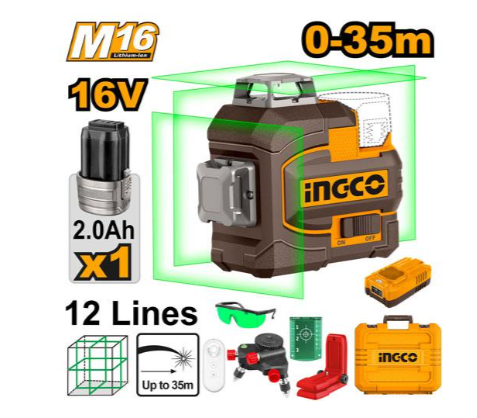 [IN-HLL301201] 3D laser level ليزر ليفل 360 درجة INGCO