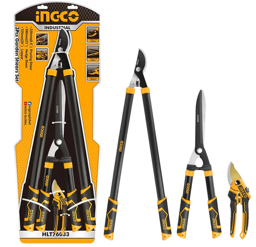 [IN-HLT76033-3] 3pcs Garden Shears Set طقم مقاصات زراعةINGCO