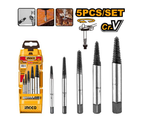 [IN-ASE008] 5 Pieces Screw Extractor Set مجموعة مستخرج البراغي INGCO