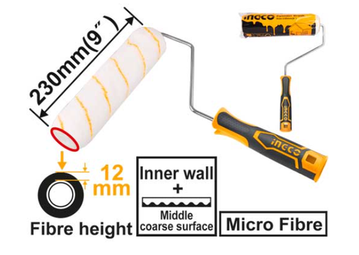 [IN-HRHT042301D] Cylinder brush(Inner wall) رولة دهان 9" يد لونين INGCO
