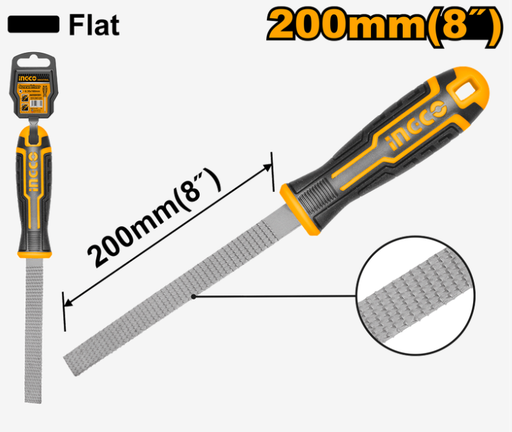 [IN-HWFF088] Flat Wood File 8" 200mm مبرد مسطح INGCO