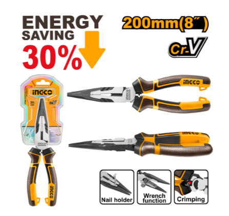 [HHLNP28200] Nose plier 8 INGCO كماشة أنف