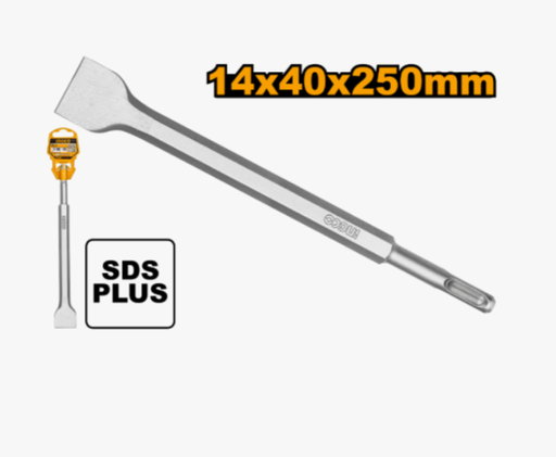 [IN-DBC0122502] SDS Plus Chisel with Shovel 14 x 250 x 40mm شزل ازميل تكسير مبسط INGCO
