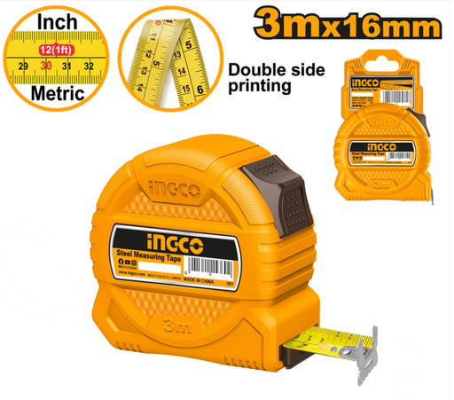 [IN-HSMT39316] Steel Measuring Tape 3M متر قياس INGCO
