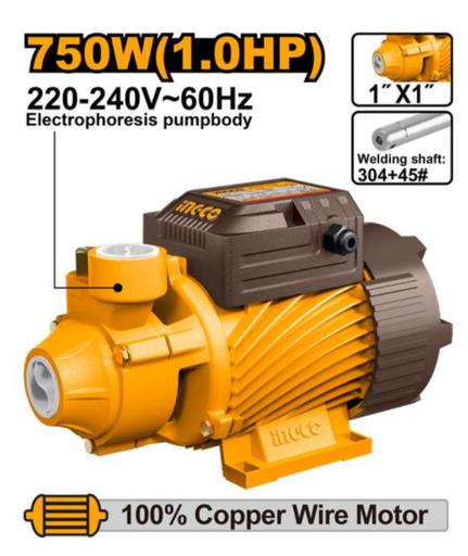 [IN-VPM75068-5] Water Pump 1.0 HP 750W مضخة ماء INGCO