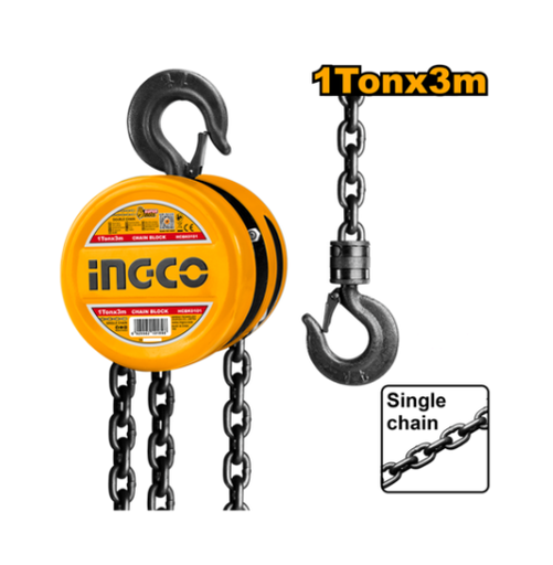 [IN-HCBK0101] بكرة شد 1 طن INGCO Manual Chain Hoist – 1 Ton