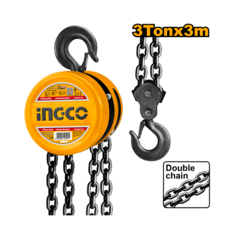 [IN-HCBK0103] بكرة شد 3 طنManual Chain Hoist – 3 Ton INGCO
